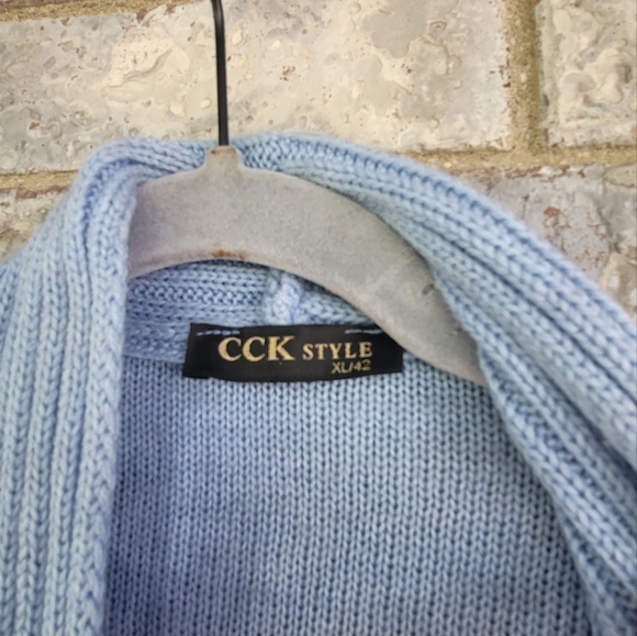 Blue Cardigan with Pockets Size XL by CCK Style - Picture 4 of 4